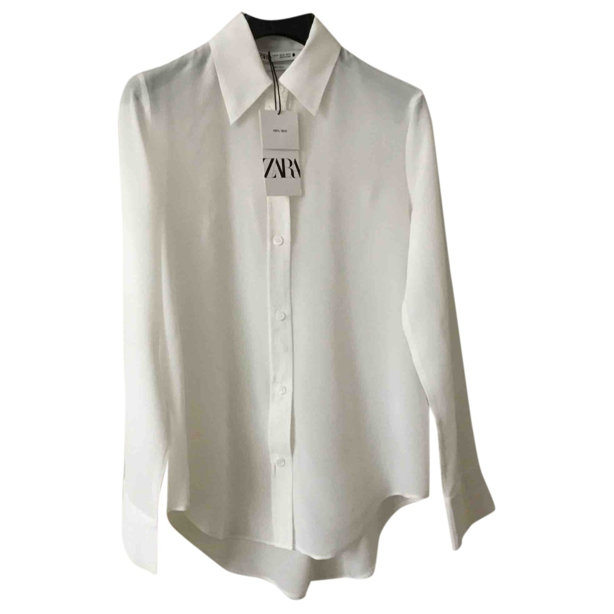 Silk shirt Zara White size XS 